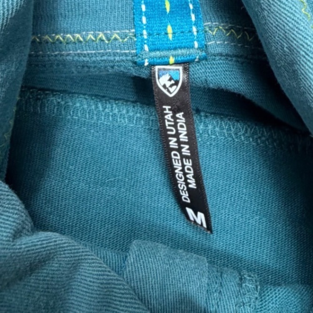 Kuhl Kember Organic Peached Cotton Jacket Teal Blue Full Zip Lightweight Women M - Picture 4 of 12